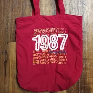 Aeropostale Red Lightweight Cotton Tote.